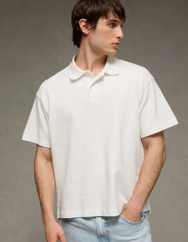 American Eagle AE Boxy Polo Shirt